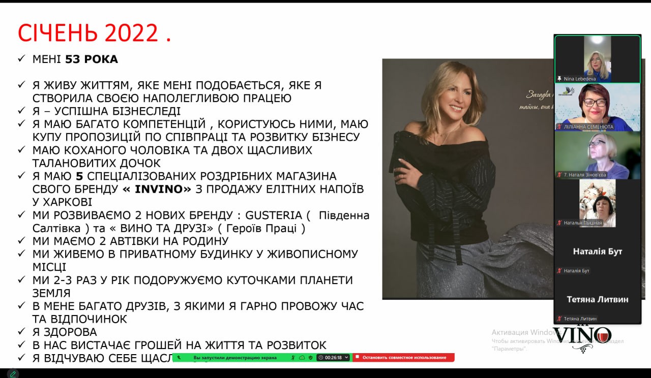 Онлайн-круглий стіл "Шлях до успішного підприємництва" з Ніною Лебедєвою