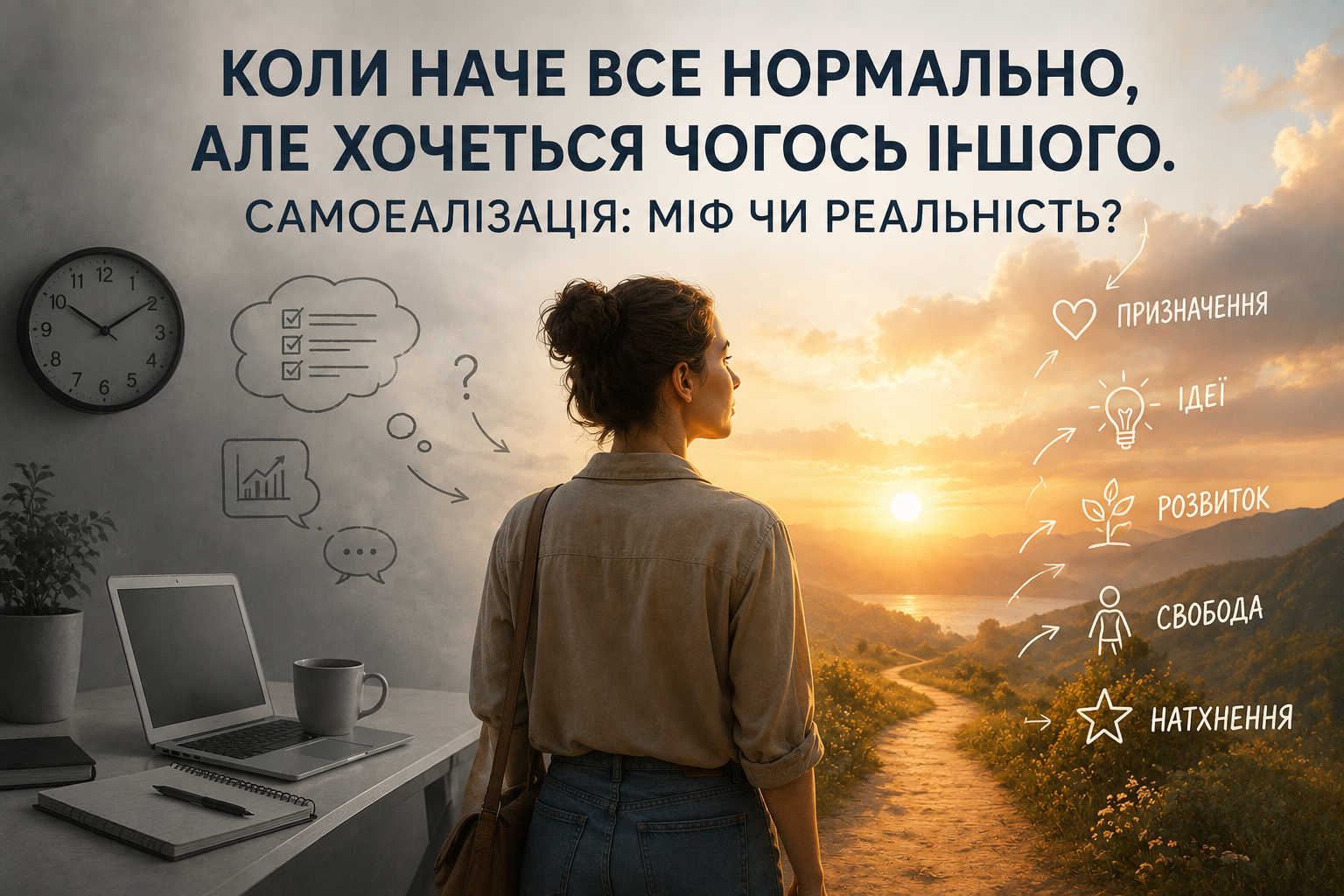 КОЛИ НАЧЕ ВСЕ НОРМАЛЬНО, АЛЕ ХОЧЕТЬСЯ ЧОГОСЬ ІНШОГО. САМОЕАЛІЗАЦІЯ: МІФ ЧИ РЕАЛЬНІСТЬ?